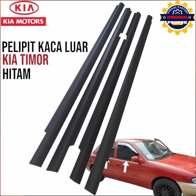 . WEATHER STRIP PELIPIT KACA LUAR TIMOR KIA HITAM VIU