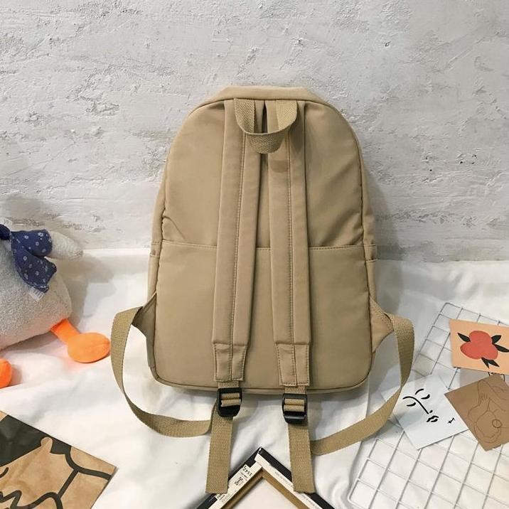 Ransel Remaja Gaya Korea Fashion Ransel Kanvas Kasual Ransel Wanita Ransel Laptop Sekolah Tas Bahu P