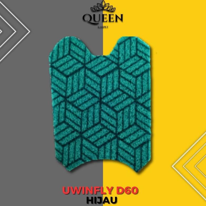 Promo Paket Hemat Karpet + Sarung Jok Sepeda Listrik U Winfly D60 Motif Corak Spesial- Kualitas Prem