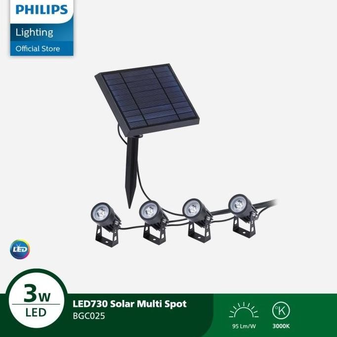

Philips Lampu Taman Tenaga Surya BGC025 LED/730 Solar Multi Spot