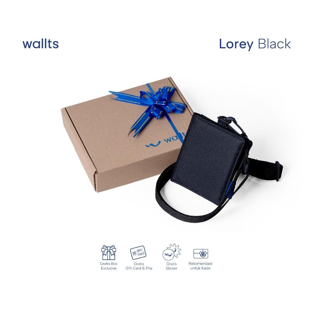 

TERLARIS Wallts Lorey Black - Lanyard Name Tag Id Card Pria Wanita Siap kirim