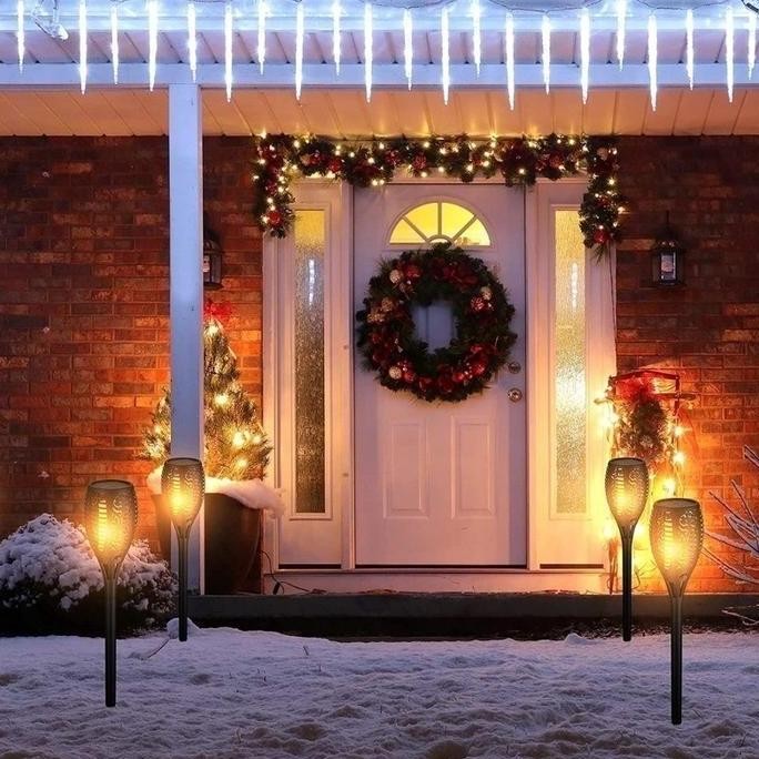 

Vixplorn Lampu Taman Tancap Obor Api Tenaga Matahari/Lampu Taman Model Obor Tenaga Surya LED/ Lampu Solar Obor Tenaga Surya