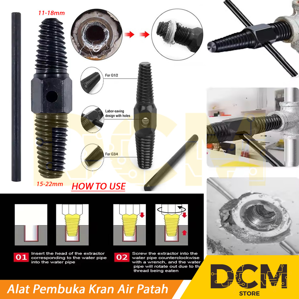 Alat Pembuka Kran Keran Air Patah / Baut Patah1/2'' 3/4'' Tap Balik