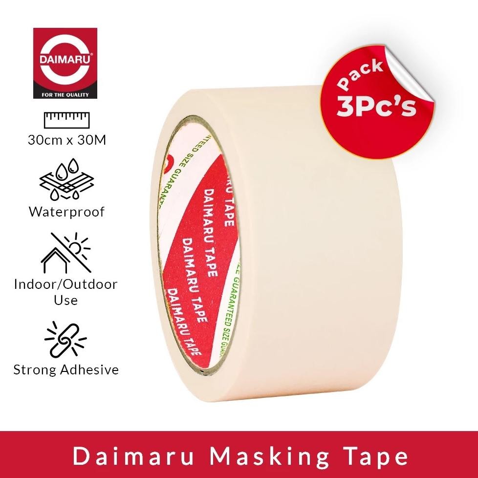 

READY STOK Daimaru Masking Tape Lakban Kertas 2 Inch 48mm x 21m - 3 Pcs / Solasi Siap kirim