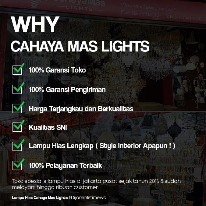 Lampu Hias Gantung Cafe / Dapur / Ruang Makan / Dll | Minimalis Modern Black Gold Fullset