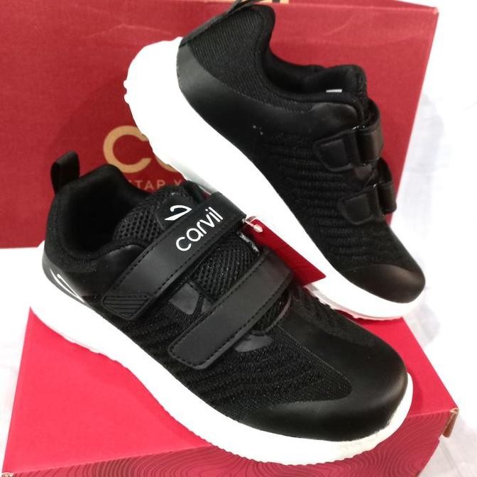 Tersedia sepatu sekolah anak SD Carvil original razor c hitam putih