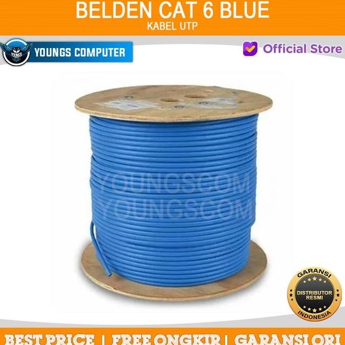 Kabel Lan Utp Belden Cat 6 Blue | Cable Utp Belden Cat6 Biru Kabel New Stok