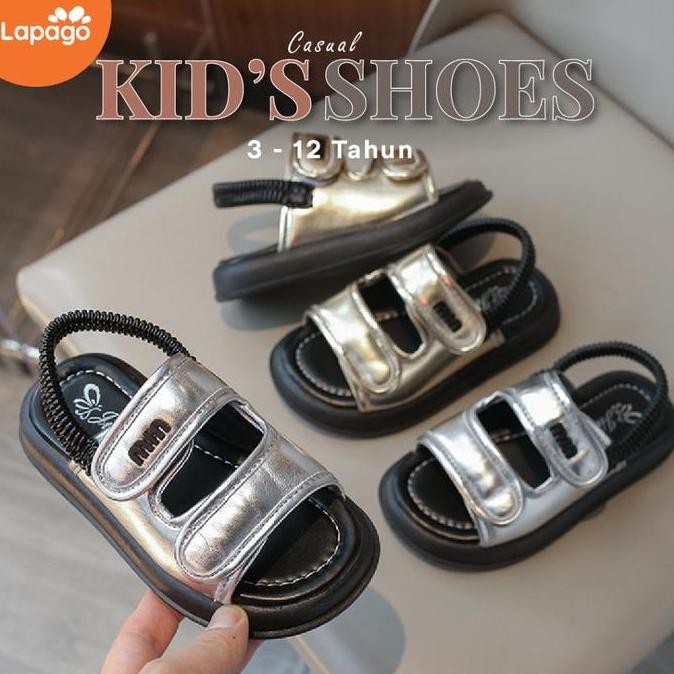 Tersedia LAPAGO - Sepatu Sandal Velcro Anak Laki Perempuan Casual Model Usia 3 - 12 Tahun Type MKE