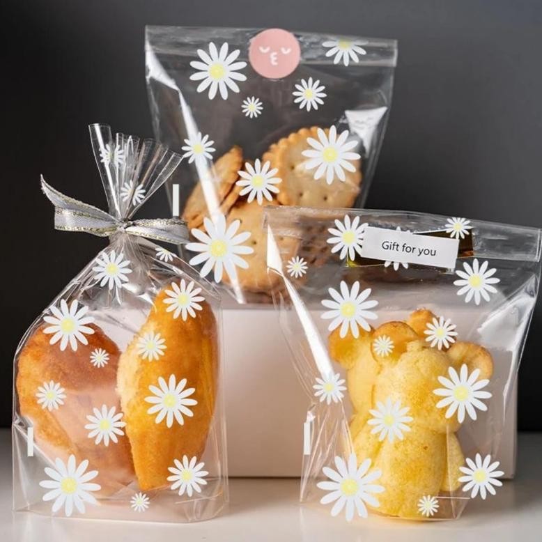 

100PCS KANTONG PLASTIK COOKIES STANDING GOODIE BAG UNTUK KUE KERING CUPCAKE