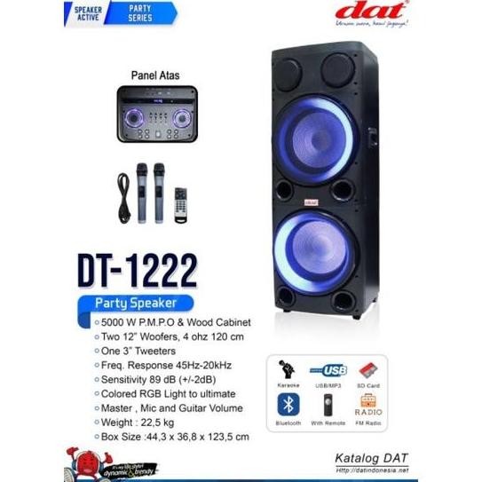 Speaker Dat Dt-1222 Portable Bluetooth Resmi - Maxistore New Stok