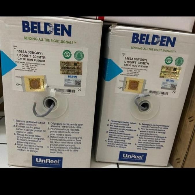 Kabel Utp Belden Usa Cat5 Cat 5E New Stok