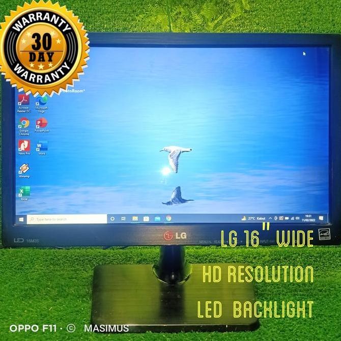 Premium LED Monitor Komputer LG 16inch wide 16M35AA
