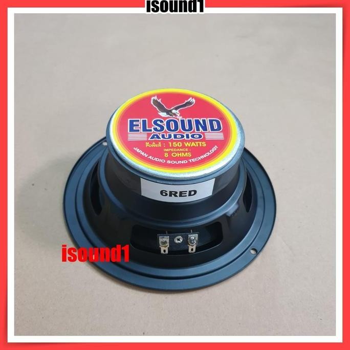 Speaker Elsound 6 Inch Red Magnet Besar 150 Watt 8 Ohm Original New Stok