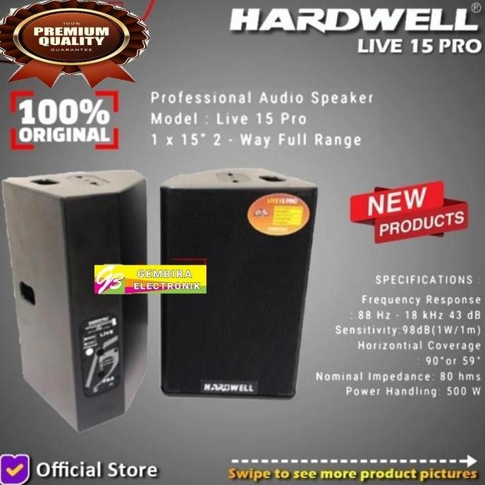 Speaker Pasif Hardwell 15 Inch Pro 15P Pasif Sepasang Pro15P New Stok