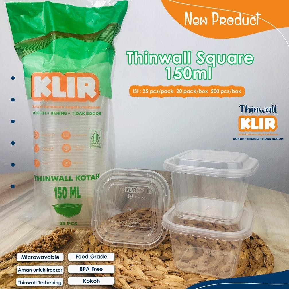 Ready Thinwall Square Mini 120Ml, 150 Ml / Cup Dessert /Thinwall Kotak 120 Ml , 150 Ml