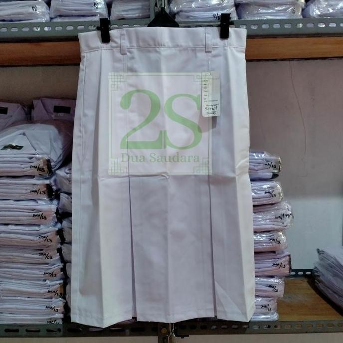 Tersedia Seragam Sekolah Rok Pendek Span SMP Putih
