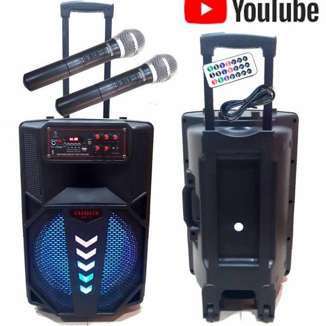 Speaker Portable Aiwa 12 Inch Aw 12 Bluetooth New Stok
