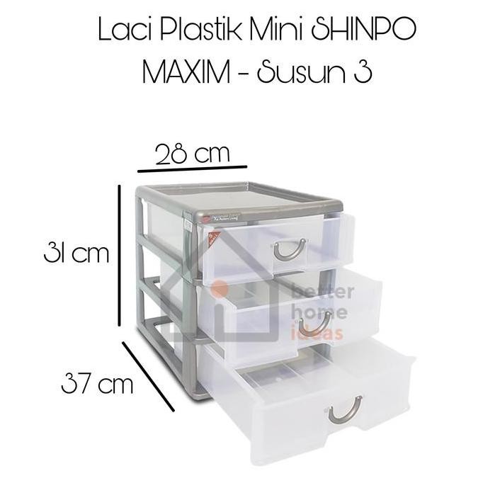 Miliki Laci Plastik Mini 3 Susun - Shinpo Maxim Sip 355 S3