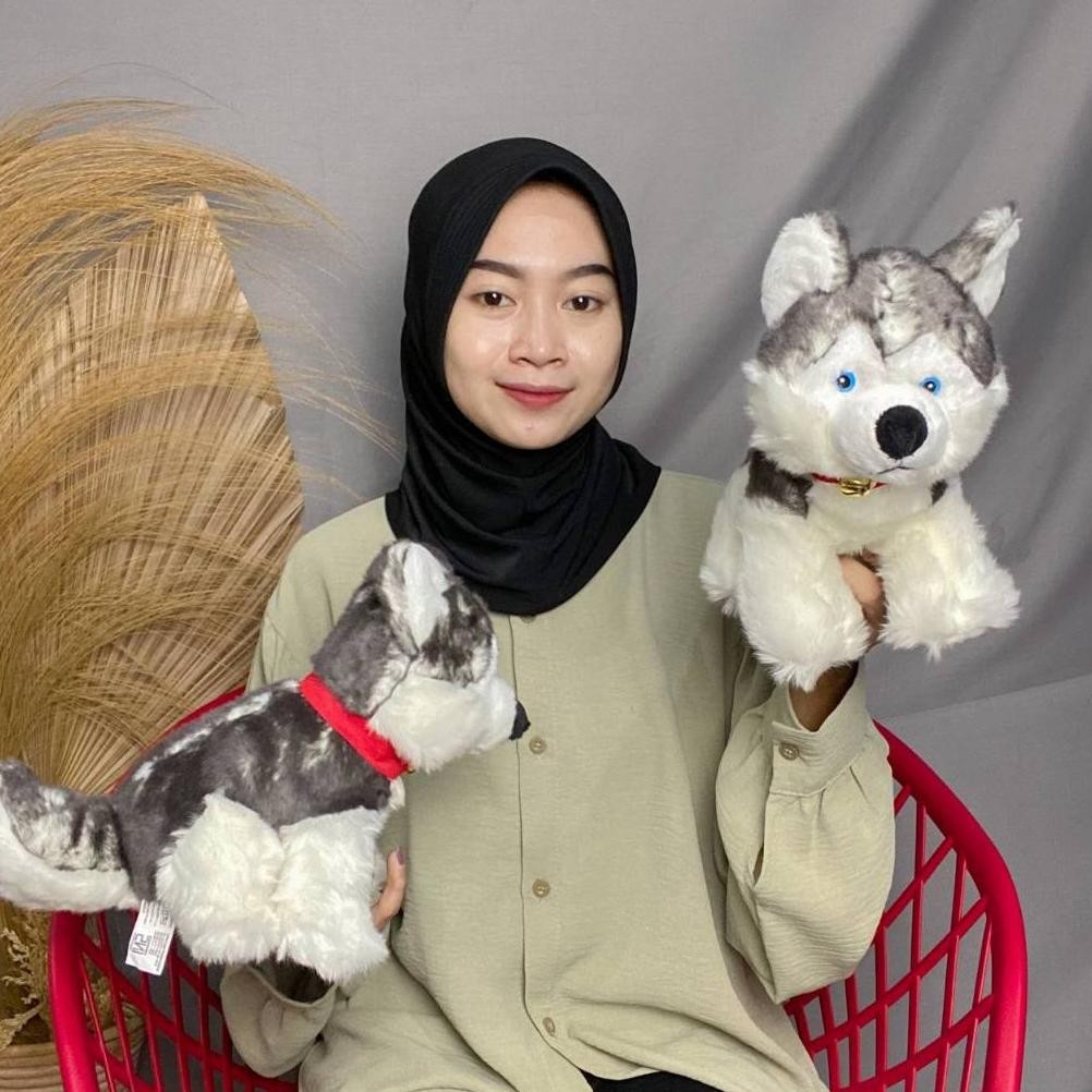 Boneka Husky Boneka Anjing Untuk Hadiah /Mainan Anak Lucu Boneka Serigala Boneka Mewah
