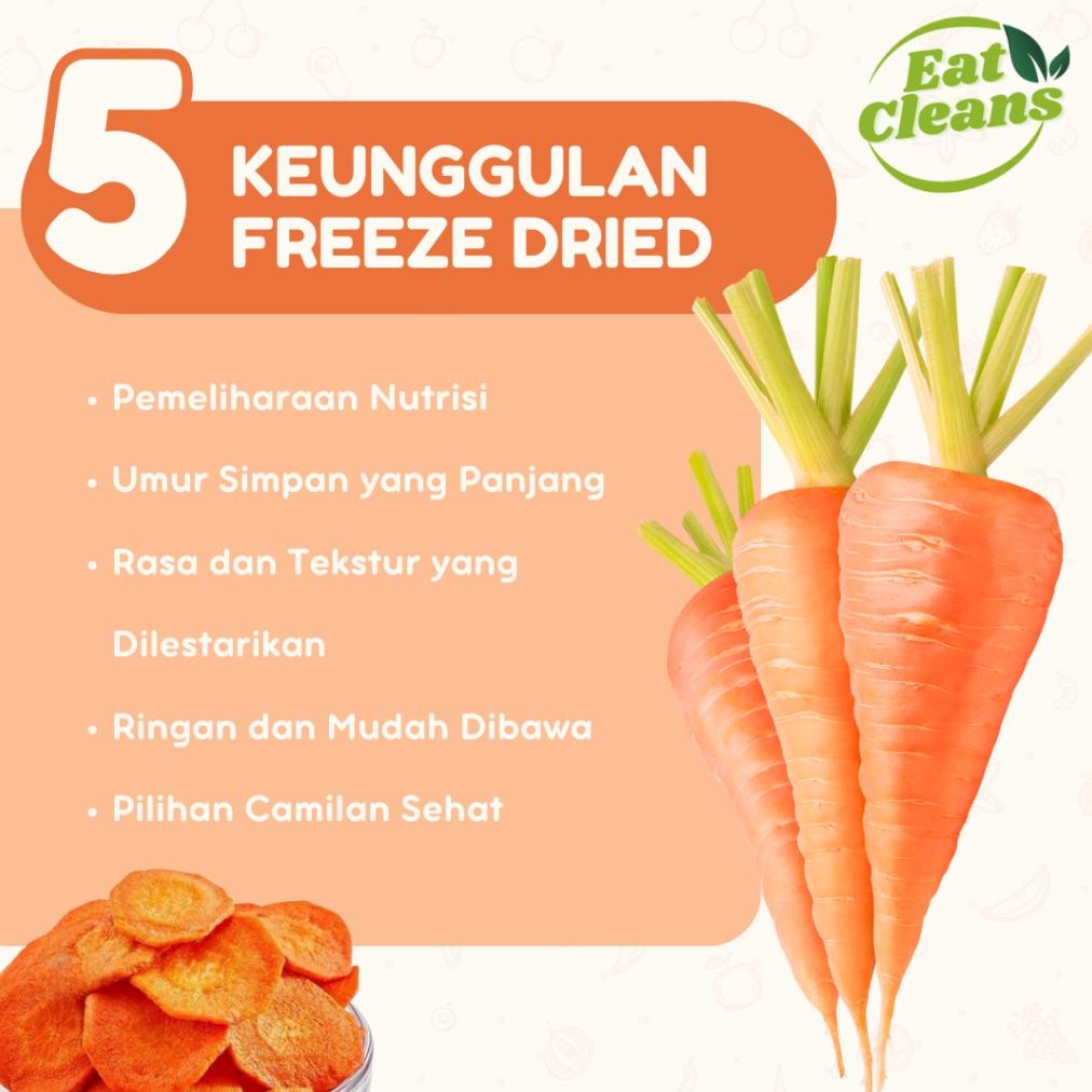 

PJ Keripik Wortel - Freeze Dried Taroot - Kripik Sayur Wortel Krispi - Cemilan Diet Snack Sehat Rendah Kal- Carrot Crisps Vacuum Fried