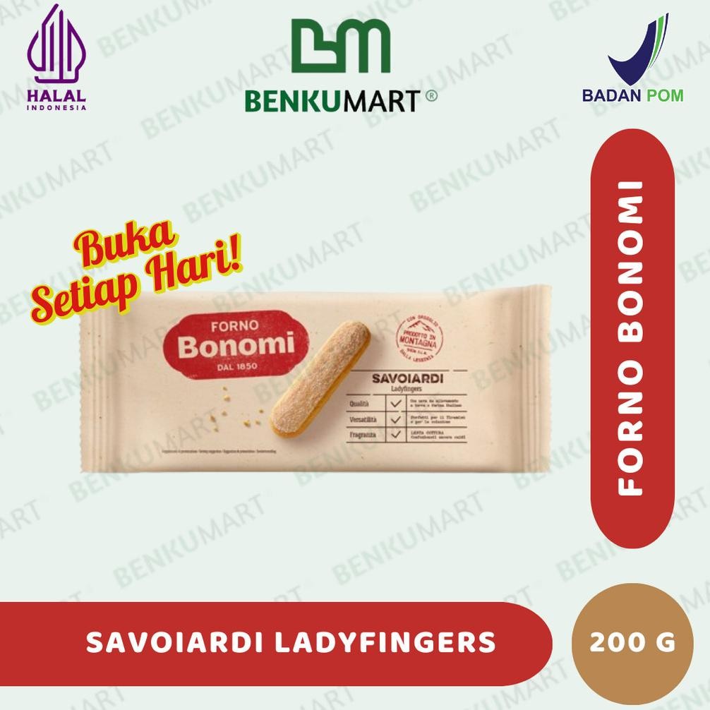 

PJ Forno Bonomi Savoiardi Ladyfingers (200 gr) | Biskuit Tiramisu Lady Finger 200 gram