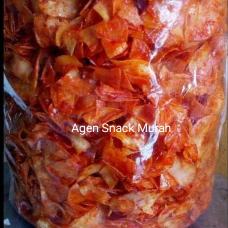 

PJ KERIPIK SINGKONG LENGKET 500GR (1/2KG) PEDAS MANIS - KRIPIK SINGKONG PEDAS