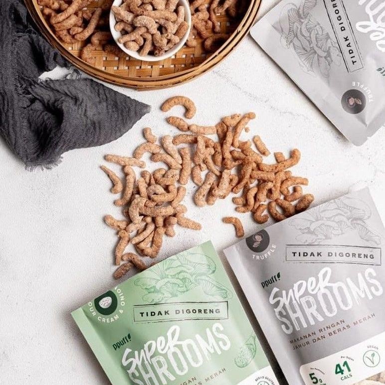 

PJ Ppuff - Supershroom - Cemilan Jamur dan Beras Merah - Tidak Digoreng - 50gr