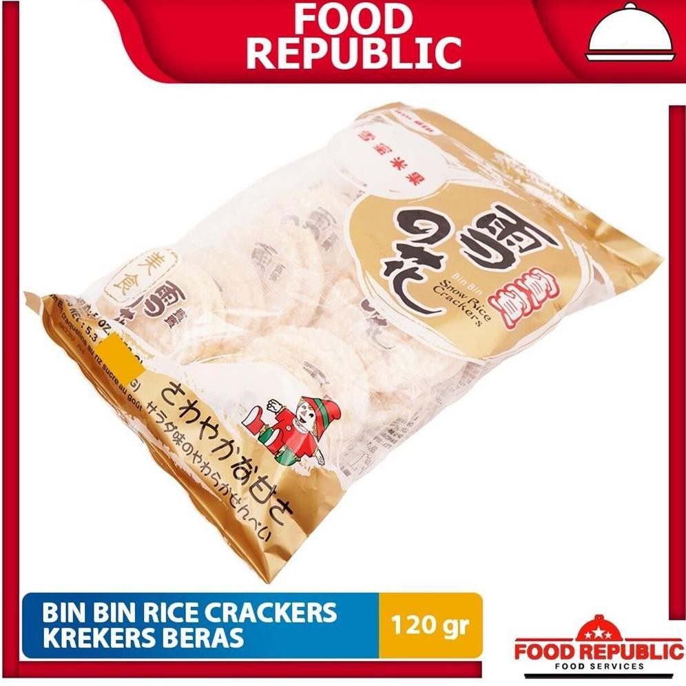 

PJ Bin Bin Rice Crackers Snow 120 GR Snack Vegan Non MSG Halal