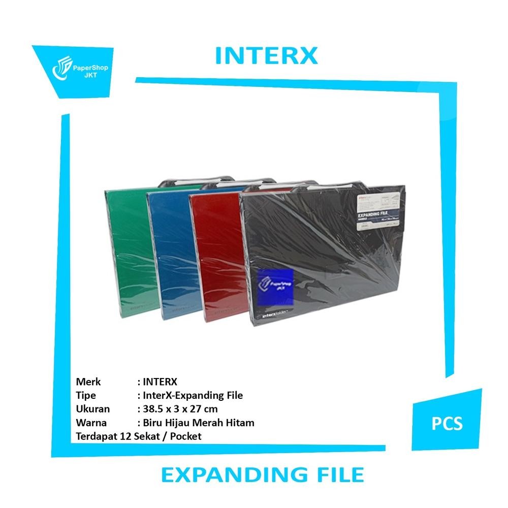 

INTERX - Expanding File With Handle Folio -Tas Tenteng - Pcs