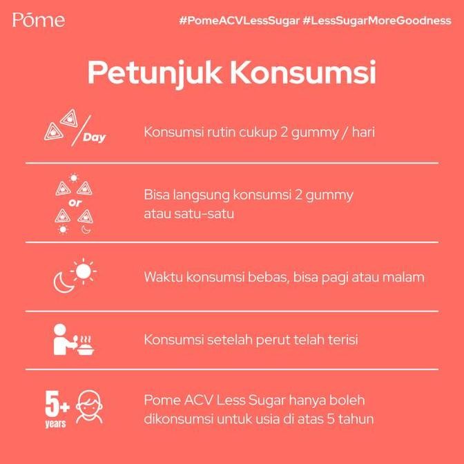 Pome ACV Less Sugar - Gummy Cuka Apel LA