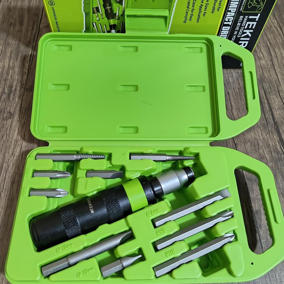 Obeng Ketok Tekiro 1 Set Lengkap Obeng Impact Driver Set 11 Pcs Tekiro 1 Box Obeng Getok Tekiro Komp
