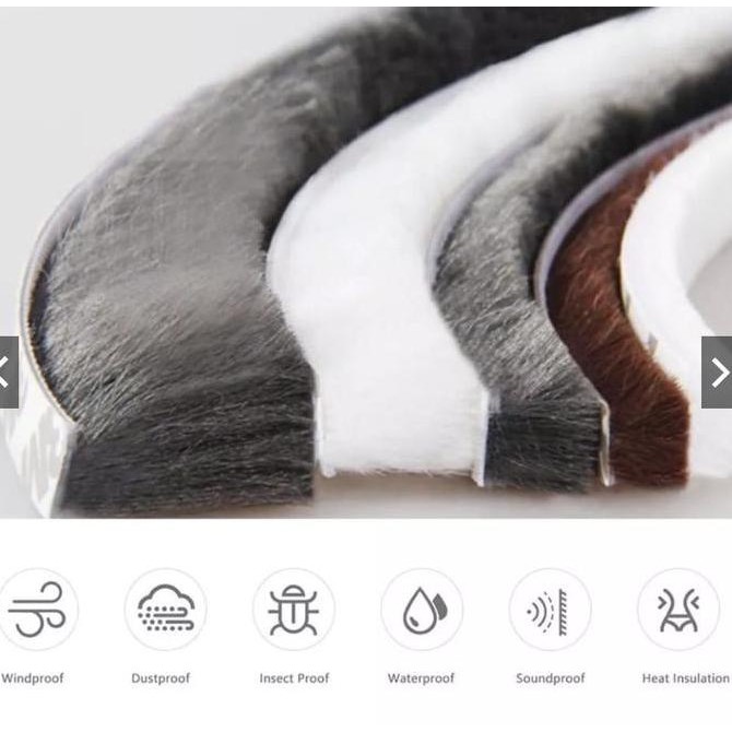 seal pintu Bulu Peredam Suara penahan angin dan debu Pintu Jendela