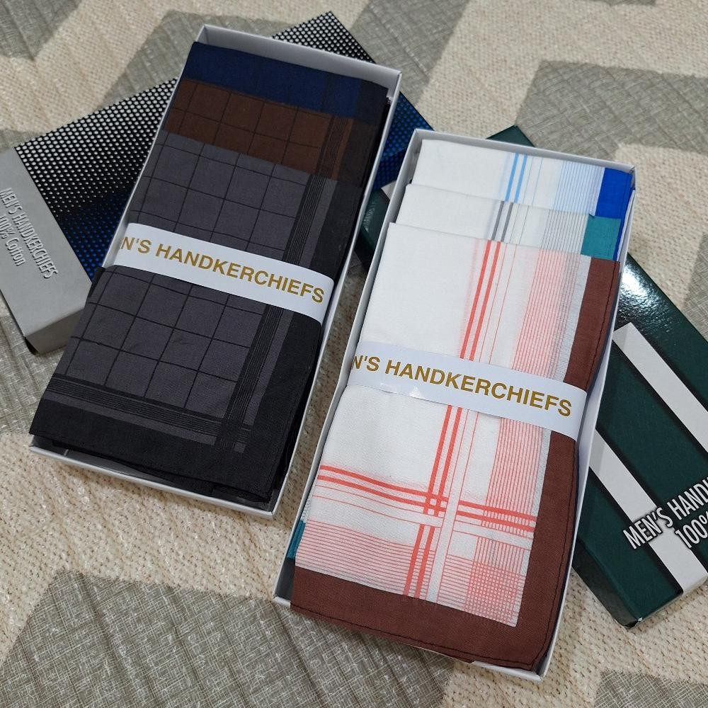 Sapu Tangan Pria Katun Handkerchief Saputangan Premium Selampe Lelaki Cowok AST