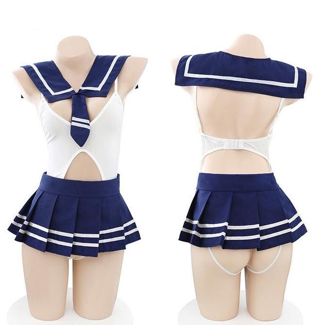 Tersedia LINGERIE SEXY WANITA SERAGAM SEKOLAH JEPANG SEXY HOT F384