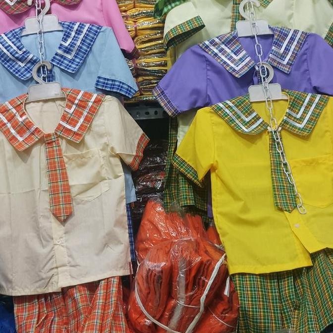 Tersedia satu set baju anak TK/baju sekolah anak TK/baju sekolah anak paud/seragam sekolah anak TK/s