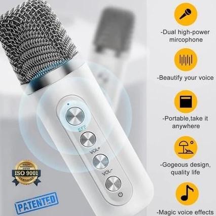 Promo Smart Bluetooth Speaker With 2Mic Speaker Bluetooth Karaoke Wireless Bluetooth Dual Microphone