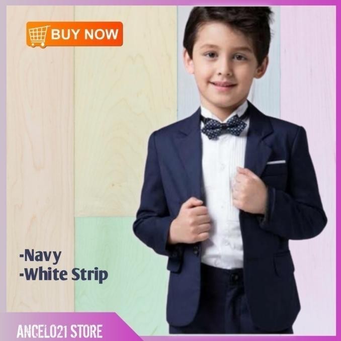 Tersedia STELAN JAS ANAK LAKI, 2 IN 1 JAS DAN CELANA, JASANAK - Navy, 2-3 tahun