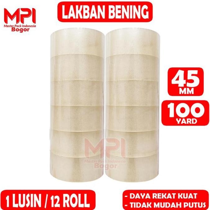 

Promo 1 Lusin [ 12 Pcs ] - Lakban Bening Mpi Ukuran 45 Mm X 100 Yard / Lakban Packing - Master Pack Indonesia