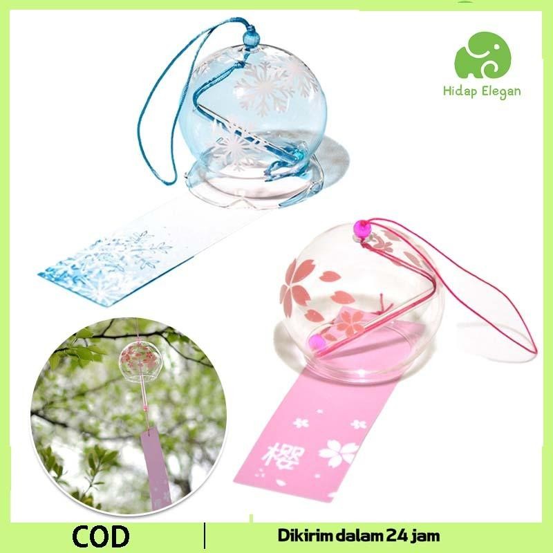 Amertaclassico - Lonceng Angin Kaca Genta Nada Kaca Gantung Angin Lonceng Fengsui Untuk Hadiah Lonce