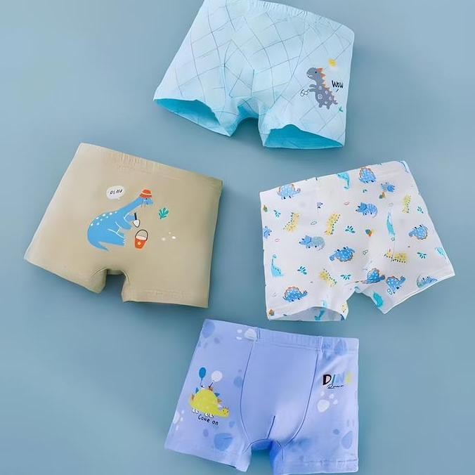 Tersedia Celana Dalam Anak Laki Laki 12 Pcs Boxer Anak Laki Laki 2-14 Tahun Celana Boxer Anak Laki 1