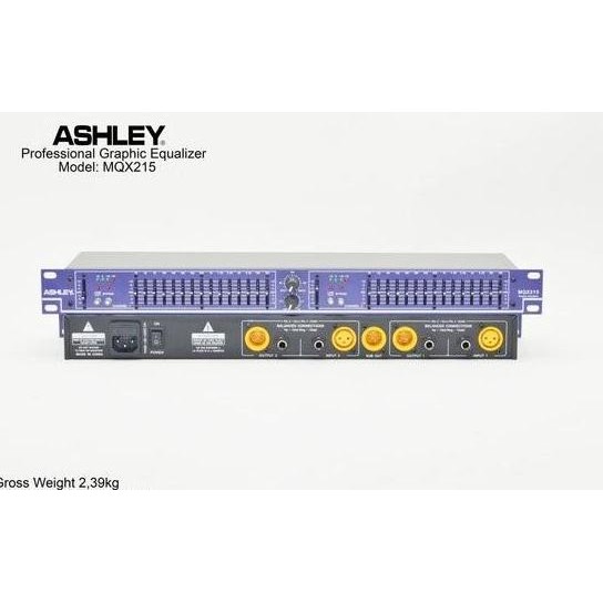 EQUALIZER ASHLEY MQX 215 MQX-215 MIXER AUDIO (2X15 CHANNEL) GRADE A