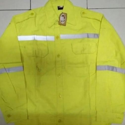 Tersedia Baju Seragam Kerja Safety Kuning / Seragam Tambang Murah
