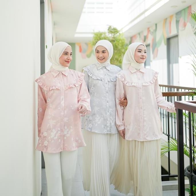 Silky Blouse By Denosa Fashion Digital Print Premium Terlaris