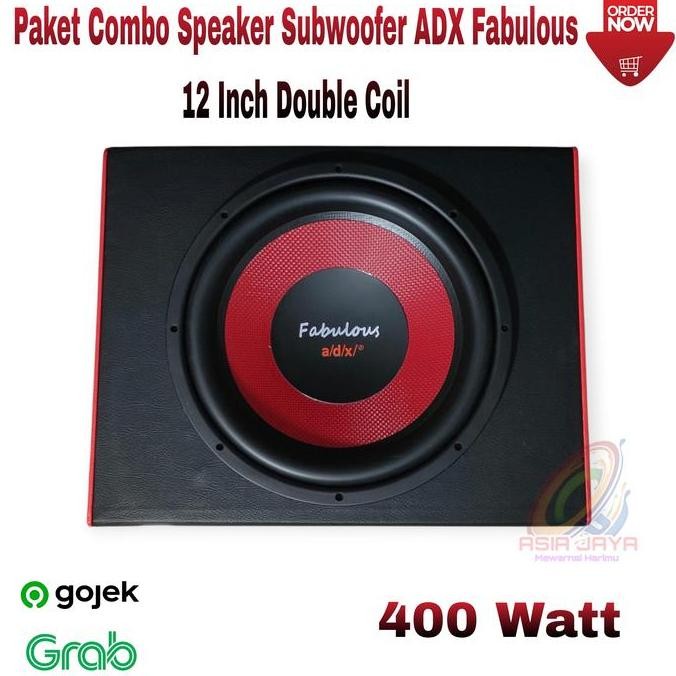 Grosir Paket Combo Speaker Subwoofer Adx Fabulous 12 Inch Double Coil Plus Box 12 Inch Dan Tutup Spe