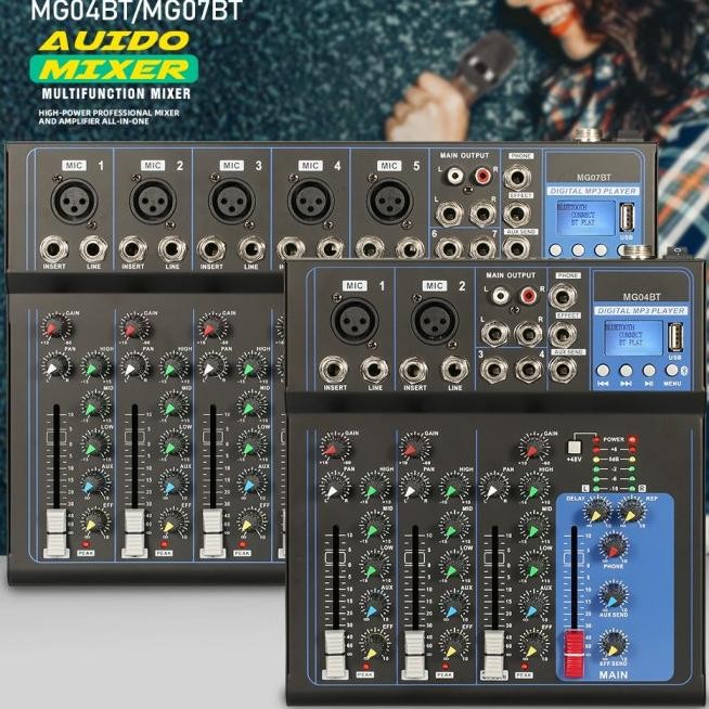 AUDIO MIXER MIXER PROFESIONAL 4CHANNEL/7-CHANNEL MG07BT/MGO4BT MIXER P