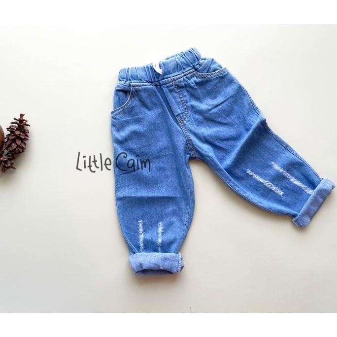 Tersedia LITTLECAIM - RIPPED JEANS  | ripped jeans anak unisex | celana jeans anak