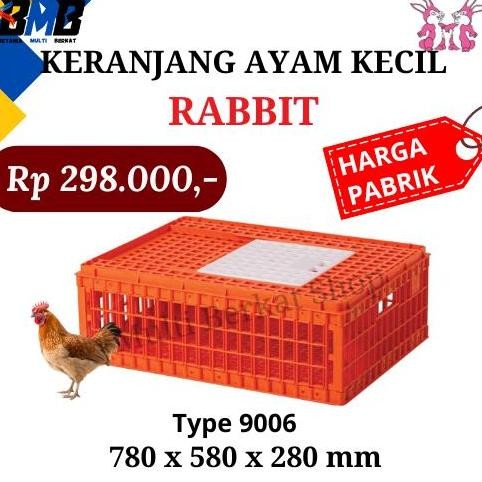 Keranjang Ayam Potong Plastik Rabbit Poultry Container 9006 Kecil Co