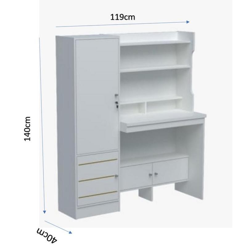 Promo Meja Belajar Meja Tulis Olympic Minimalis / Lemari Buku Serbaguna
