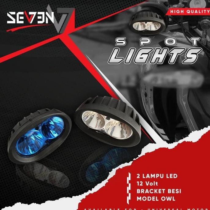 Promo LAMPU TEMBAK MOTOR UNIVERSAL | LAMPU SOROT MOTOR UNIVERSAL LED Asli Besi Motorcycle COD