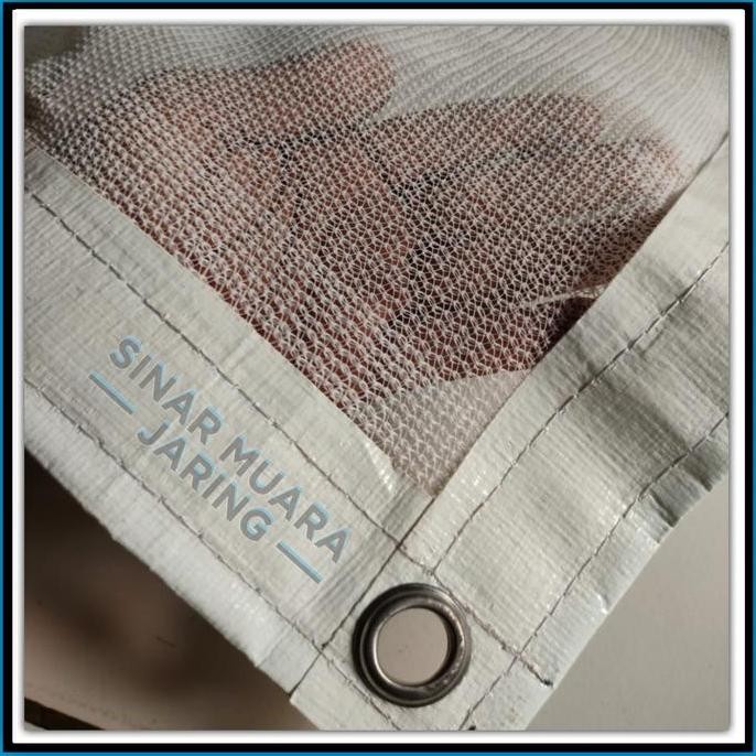 fresh Paranet Nilon Putih Terpasang List Dan Ring murah